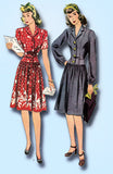 1940s Vintage Simplicity Sewing Pattern 4526 Simple WWII Misses Dress Size 32 B