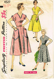 1950s Vintage Simplicity Sewing Pattern 4527 Easy Plus Size Dress Size 41 Bust