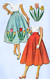 1950s Vintage Simplicity Sewing Pattern 4532 FF Simple Misses Circle Skirt 26W