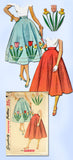 1950s Vintage Simplicity Sewing Pattern 4532 FF Simple Misses Circle Skirt 26W