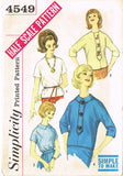 1950s Original Vintage Simplicity Pattern 4549 Uncut Half Scale Manikin Blouse