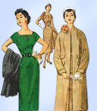 1950s Vintage Simplicity Sewing Pattern 4557 Uncut Misses Dress and Coat Size 14