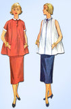 1950s Original Vintage Simplicity Pattern 4560 Misses Maternity Top & Skirt 30B