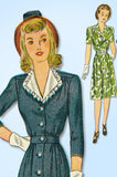 1940s Original Simplicity Sewing Pattern 4583 Uncut WWII Shirtwaist Dress 34B