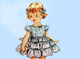 Simplicity 4585: 1950s Toddler Girls Party Dress Sz 4 Vintage Sewing Pattern
