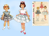 Simplicity 4585: 1950s Toddler Girls Party Dress Sz 4 Vintage Sewing Pattern