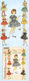 1950s Vintage Simplicity Sewing Pattern 4586 Toddler Girls 7 Day Dress Size 2 - Vintage4me2