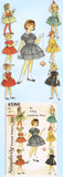 1950s Vintage Simplicity Sewing Pattern 4586 Toddler Girls 7 Day Dress Size 4 - Vintage4me2