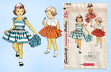 1950s Vintage Simplicity Sewing Pattern 4625 Uncut Toddler Girls Sun Dress Size 3
