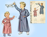 vSimplicity 4629: 1940s WWII Toddler Boys or Girls Robe Sz 2 Vintage Sewing Pattern - Vintage4me2