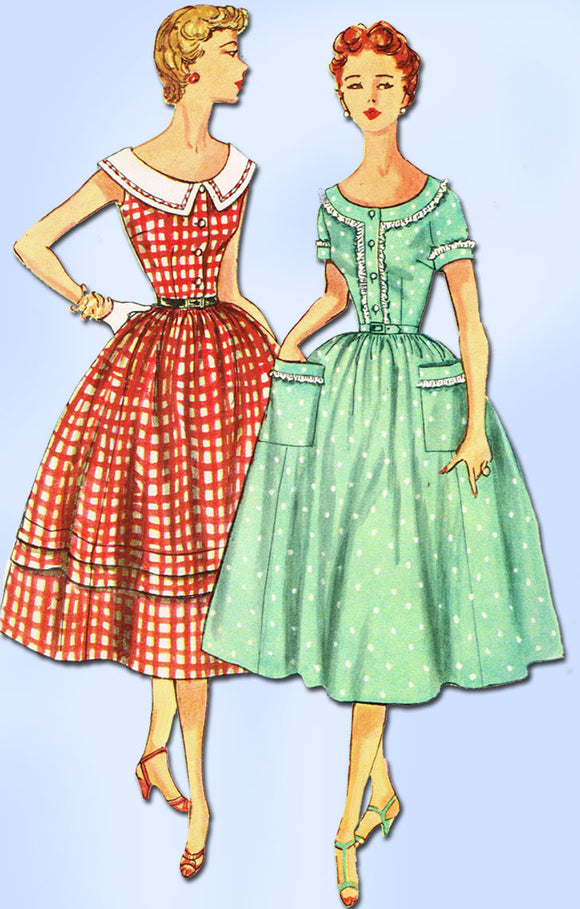 1950s Misses Simplicity Sewing Pattern 4641 FF Misses Mother Dress Size 12 30B