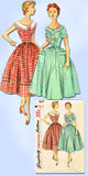 1950s Misses Simplicity Sewing Pattern 4641 FF Misses Mother Dress Size 12 30B