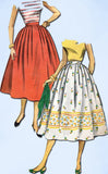 1950s Vintage Simplicity Sewing Pattern 4648 Uncut Easy Misses Skirt Size 23.5 W