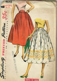 1950s Vintage Simplicity Sewing Pattern 4648 Uncut Easy Misses Skirt Size 23.5 W