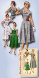 1950s Original Vintage Simplicity Sewing Pattern 4650 Misses Street Dress 32B