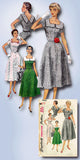 1950s Original Vintage Simplicity Sewing Pattern 4650 Misses Street Dress 36B