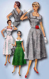 1950s Original Vintage Simplicity Sewing Pattern 4650 Misses Street Dress 36B