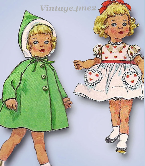1960s Vintage Simplicity Sewing Pattern 4652 20inch Chatty Cathy Doll Clothes