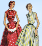 1950s Vintage Simplicity Sewing Pattern 4660 Uncut Misses Tucked Dress Sz 32 B