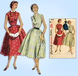 1950s Vintage Simplicity Sewing Pattern 4660 Uncut Misses Tucked Dress Sz 32 B