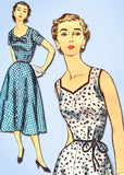 1950s Vintage Simplicity Sewing Pattern 4661 Easy Uncut Misses Sun Dress Sz 39B