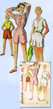 1950s Misses Simplicity Sewing Pattern 4681 FF Misses Shirt and Shorts Sz 14 32B