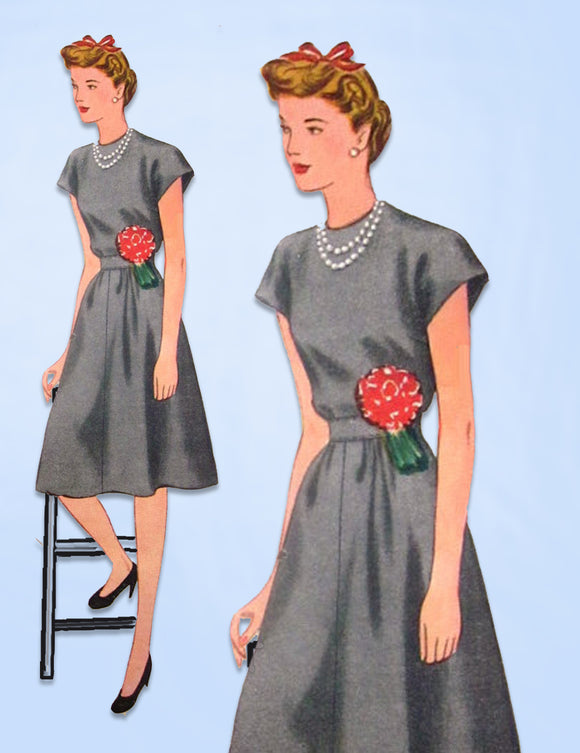1940s Simplicity Sewing Pattern 4710 FF 12.5in Latexture Fashiondol Doll Clothes