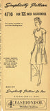 1940s Simplicity Sewing Pattern 4710 FF 12.5in Latexture Fashiondol Doll Clothes