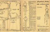 1940s Simplicity Sewing Pattern 4710 FF 12.5in Latexture Fashiondol Doll Clothes