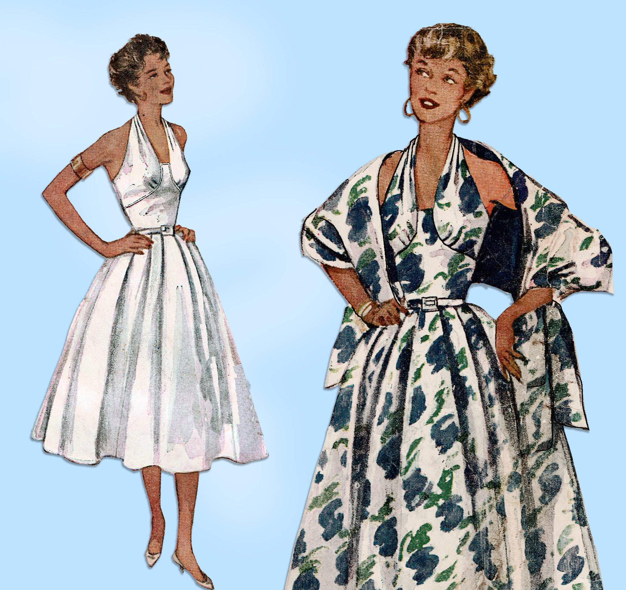 Simplicity 4711: 1950s Misses Halter Dress 32 B Vintage Sewing Pattern Vintage4me2 Simplicity 4711: 1950s Misses Halter Dress 32 B Vintage Sewing Pattern Vintage4me2