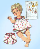 1960s Vintage Simplicity Sewing Pattern 4727 18" Betsy Wetsy Baby Doll Clothes