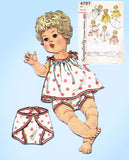 1960s Vintage Simplicity Sewing Pattern 4727 20" Betsy Wetsy Baby Doll Clothes -Vintage4me2