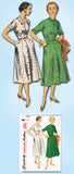 1950s Vintage Simplicity Sewing Pattern 4731 Uncut Misses Shirtwaist Dress Sz 12
