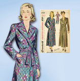 1940s Vintage Simplicity Sewing Pattern 4759 Uncut WWII Housecoat Size 32 Bust