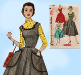 Simplicity 4766: 1950s Easy Misses Dress or Jumper Sz 32B Vintage Sewing Pattern
