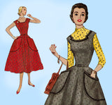 Simplicity 4766: 1950s Easy Misses Dress or Jumper Sz 32B Vintage Sewing Pattern