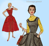Simplicity 4766: 1950s Easy Misses Dress or Jumper Sz 32B Vintage Sewing Pattern