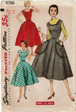 Simplicity 4766: 1950s Easy Misses Dress or Jumper Sz 32B Vintage Sewing Pattern