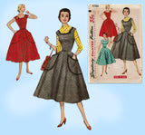 Simplicity 4766: 1950s Easy Misses Dress or Jumper Sz 32B Vintage Sewing Pattern