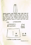 1950s Vintage Simplicity Sewing Pattern 4769 Uncut Misses One Yard Skirt Sz 26 W