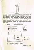 1950s Vintage Simplicity Sewing Pattern 4769 Uncut Simple Misses Skirt Size 24 W