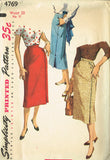 1950s Vintage Simplicity Sewing Pattern 4769 Uncut Misses One Yard Skirt Sz 28 W