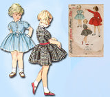 Simplicity 4790: 1950s Uncut Toddler Girls Dress Size 4 Vintage Sewing Pattern