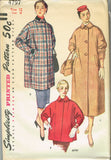1950s Vintage Simplicity Sewing Pattern 4797 Uncut Misses Kimono Coat Sz 12 30 B