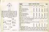 1950s Vintage Simplicity Sewing Pattern 4807 Misses Slender Shirtwaist Dress 32B