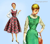 Simplicity 4808: 1950s Easy Misses Jumper Dress Sz 30 B Vintage Sewing PatternSimplicity 4808: 1950s Easy Misses Jumper Dress Sz 30 B Vintage Sewing Pattern