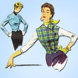 1950s Vintage Simplicity Sewing Pattern 4816 Uncut Misses Vest or Jacket Sz 30 B