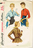 1950s Vintage Simplicity Sewing Pattern 4818 Uncut Misses Jacket Set Size 12 30B