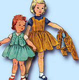 1950s Vintage Simplicity Sewing Pattern 4823 FF Toddler Girls Suit Size 2 21B