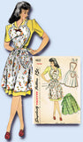 1940s Vintage Simplicity Sewing Pattern 4825 WWII Misses Heart Apron Sz Med